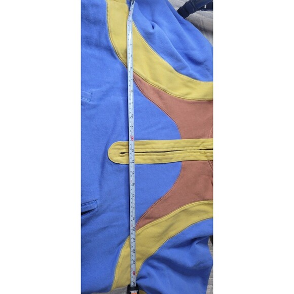 Free People Colorblock Half Zip Pullover Sweatshirt Women’s Large Blue Yellow - Picture 7 of 9